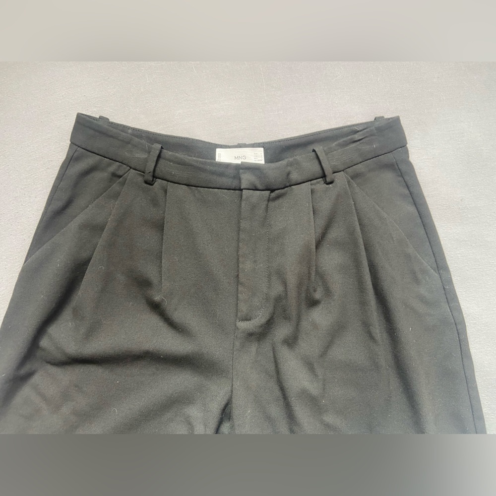 MANGO Black Pleated Tapered Trouser 8 - Picture 4 of 5
